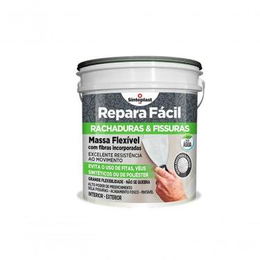 Imagem de Massa Acrílica Flexível 1kg Reforçada com Fibra de Vidro para Uso Interno e Externo Sinteplast