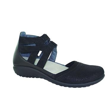 Imagem de NAOT Calçado feminino Kata com cadarço, Preto Crackle Lthr/Nobuck de veludo preto/preto corvo Lthr, 7