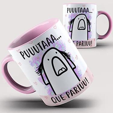 Imagem de Caneca rosa Flork Puta que pariu