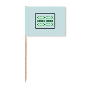 Imagem de Mahjong Bamboo Bar 6 azulejos, padrão de palito, bandeiras, marcador, decoração de festa