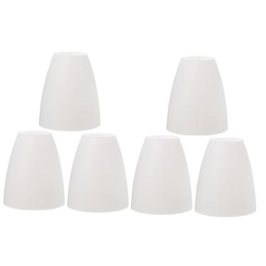 Imagem de DOITOOL 6 Peças Abajur De Plástico Abajures De Mesa Abajur De Franja Abajures Pequenos Para Candeeiro De Mesa Abajur Em Ferradura De Plástico Abajur Sino Branco Lâmpadas Mesa De Cabeceira