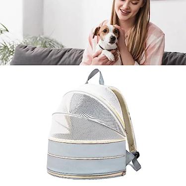 Imagem de Mochila para Transporte de Animais de Estimação, Mochila para Gatos Casa Expansível de Uso Duplo para Animais de Estimação de Tamanho Médio (Cinza azulado)