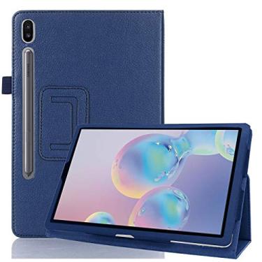 Imagem de elitegadget Capa para Samsung Galaxy Tab S10+ Plus 31.5 cm (SM-X820) / Galaxy Tab S9 FE+ Plus 31.5 cm (SM-X610) / Galaxy Tab S9+ Plus 31.5 cm (SM-X810) - Capa com suporte dobrável leve (azul marinho)