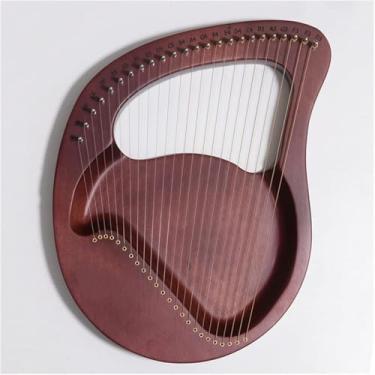 Imagem de Instrumento de lira 24 cordas lira harpa de madeira mogno instrumento musical iniciante, 2