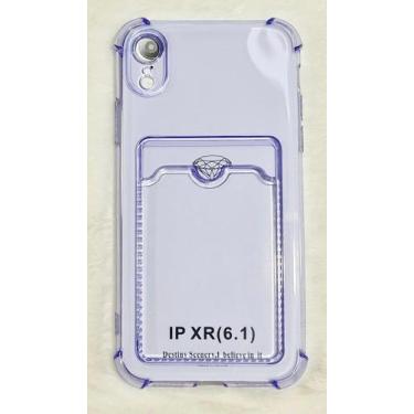 Imagem de Capinha Proteção de Camera e Porta Cartão Compativel iPhone XR 6.1 Tra