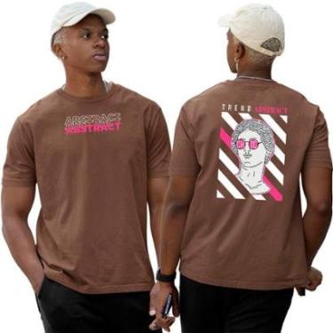 Imagem de Camiseta Algodão Basica‎ Abstract Statue Chic Trend-Unissex