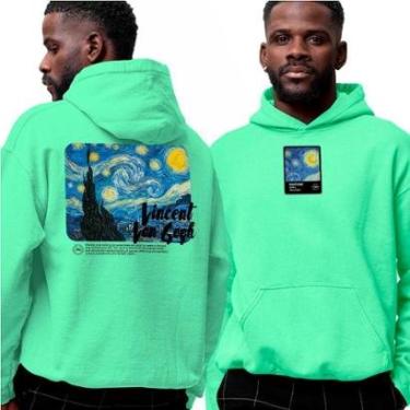 Imagem de Moletom Estampado Algodão‎ Vicent Van Gogh Nigth Abstract-Unissex