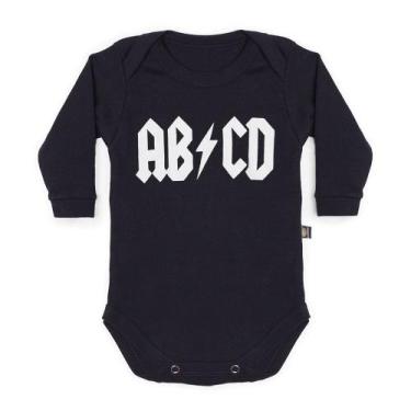 Imagem de Body Bebê Manga Longa ABCD Preto - Art Rock, g