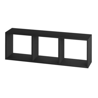 Imagem de Nicho Triplo Decorativo Resistente Sala Quarto Livros Mdf Moderno - De