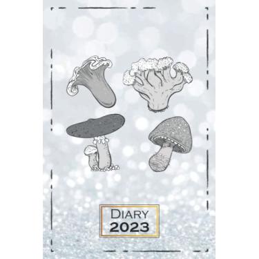Imagem de Diary 2023: A5 (6x9) | One Week on a Double Page | From Monday to Sunday | Weekly Planner | Mushrooms Motif Forest | qb2