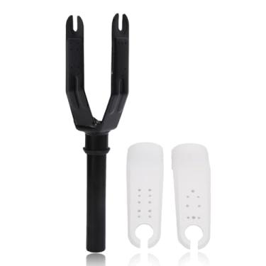 Imagem de equlup Substituição do garfo dianteiro, garfo Scoter elétrico de liga de alumínio fácil de instalar acessório de scooter elétrico com capa de plástico para M365 M365PRO (branco)