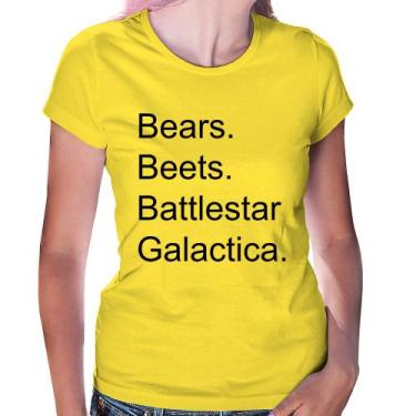 Imagem de Baby Look Bears. Beets. Battlestar Galactica. - Foca na Moda, Amarelo,