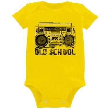 Imagem de Body Bebê Old School Boombox - Foca na Moda, Amarelo, M