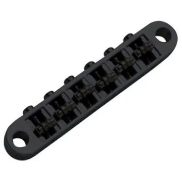 Imagem de Ponte dolphin preta para guitarra tune-o-matic mtb 025