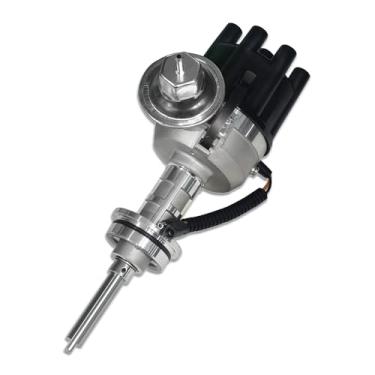 Imagem de Aflle Racing Distribuidor de ignição com tampa preta e rotor para Chrysler Dodge Plymouth 1972-1989 (OE: DST3890, CH04)