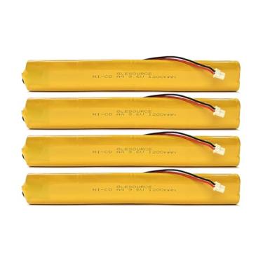 Imagem de XUNTU Bateria de luz de emergência BBAT0043A Ni-Cd 9,6V 1200mAh compatível com ELBB003 Lithonia ELB-B003 ELB-B004 OSI OSA228 DANTONA CUSTOM-306-U BBAT0044A BAA-96 (pacote com 4)