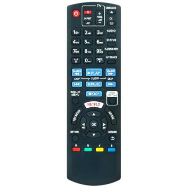Imagem de Controle remoto de substituição N2QAYB001206 compatível com Panasonic Blu-ray Disc Player DP-UB820-K DP-UB820
