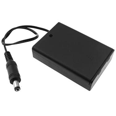 Imagem de RLECS Suporte de bateria AA preto 3 x 1,5 V 4,5 V AA caixa de bateria com conector macho DC 5,5 x 2,1 mm DIY suporte de bateria carregador carregador carregador interruptor liga/desliga com fio com