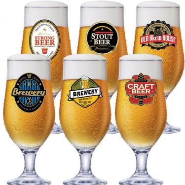 Imagem de Conjunto Taças Para Cerveja Ruvolo Royal Beer 330 Ml 6 Peças Transparente