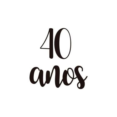Imagem de Adesivo Para Balão 40 Anos