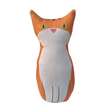 Imagem de Peso de Porta Gatos Kawaii Decoração Divertida - Geek Vip, Gato Laranj