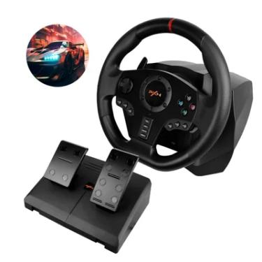 Imagem de Volante Gaming Pedal Racing Wheel Ergonomico Jogos Corrida