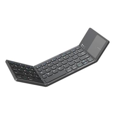 Imagem de Teclado Com Touchpad Sem Fio Bluetooth Dobrável Universal - BDNET
