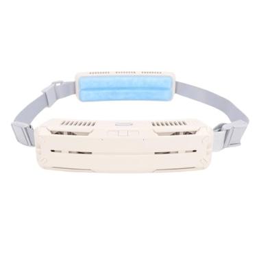 Imagem de Diydeg Ventilador de Cintura Portátil, Ventilador de Correia Vestível de Fluxo de Ar Forte, Ventiladors de Refrigeração Pessoal Operado por Bateria para Externo, Acampamento (Branco)
