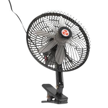 Imagem de Fockety Ventilador de Carro de 8 Polegadas, Ventilador de Resfriamento por Portátil Com Plugue Mais Leve, Fãs de Clipe de Metal Silencioso para Carros, Caminhão, SUV, RV, Barco (DC12V)