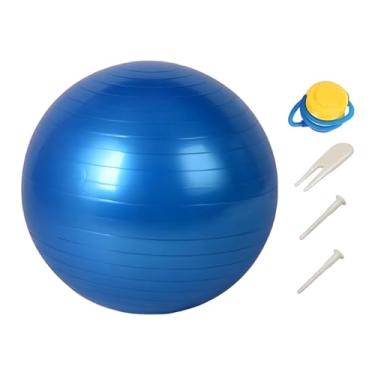 Imagem de KiBcsLic Bola de exercícios de ioga para fortalecimento do core, bola de pilates, antiderrapante, treinamento para competição de dança, ideal para academia, Azul 65cm
