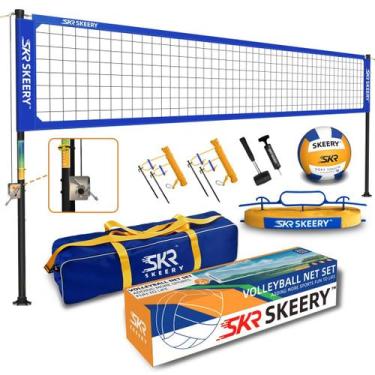 Imagem de Conjunto de redes de voleibol SKEERY Outdoor Heavy Duty Ajustáveis