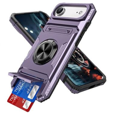 Imagem de COTDINFOR Capa carteira para iPhone Air com suporte para cartão [loja 2 cartões] suporte de anel de 360° integrado capa protetora de corpo inteiro resistente à prova de choque para iPhone 17 Air 6,5