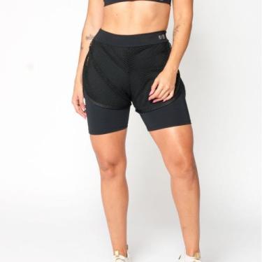 Imagem de Bermuda BYG Essential - BYG Moda Fitness, Preto, Feminino, P