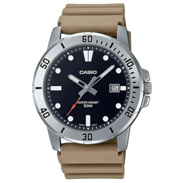 Imagem de Relógio CASIO masculino preto marrom MTP-VD01-5EVUDF