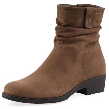 Imagem de Cliffs by White Mountain Bota feminina Dunia acolchoada no tornozelo, Castanha/tecido, 11 Wide