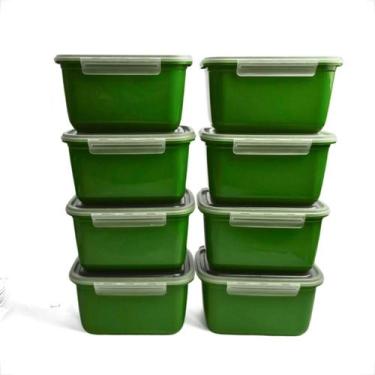 Imagem de Kit Pote Hermeticos 20 Marmitas Fitnesse Porta Alimentos 1L Tampa com 