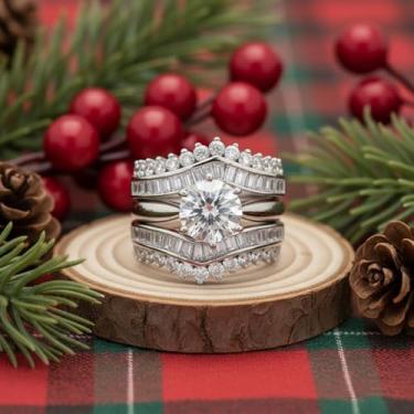 Imagem de 1 conjunto de anéis elegante simplificado para mulheres, vida diária, namoro, decoração para festa de formatura, Cobre, Sem pedra preciosa