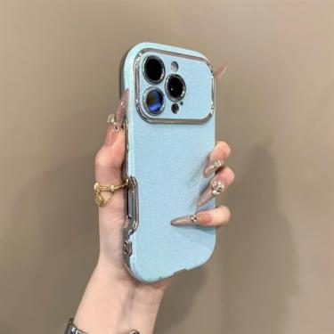 Imagem de HTVJFX Capa de couro macio com glitter laser e estampa de silicone à prova de choque para iPhone 13 (para iPhone 13/azul)