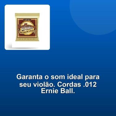 Imagem de Encordoamento Violão Aço .012 Médio Leve Ernie Ball