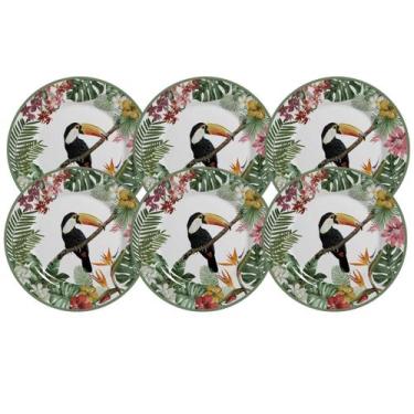 Imagem de Jogo De Pratos Sobremesa 21Cm Kit 6 Peças Paradiso Alleanza