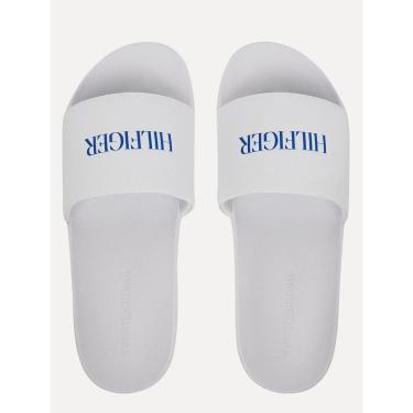 Imagem de Chinelo Tommy Hilfiger Print Tumble Pool Slide Branco-Masculino