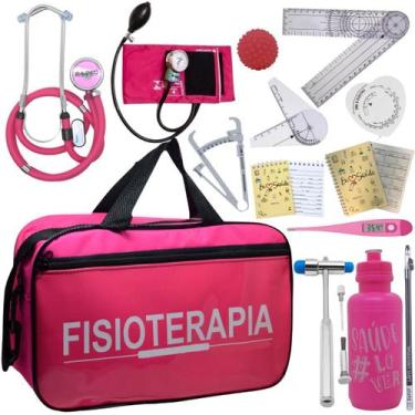 Imagem de Kit Bolsa Fisioterapia Acadêmico Goniômetro Martelo Buck Fita Antropom