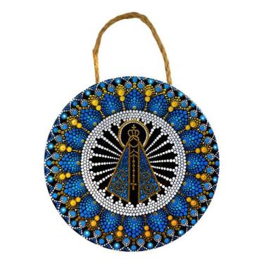 Imagem de Quadro Decorativo de Parede Mandala em Porcelana Nossa Senhora Apareci