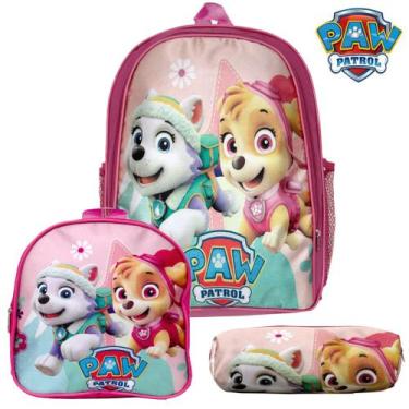 Imagem de Mochila Escolar Feminina Costas Patrulha Canina Resistente