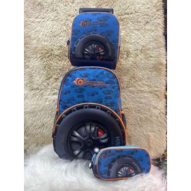 Imagem de Kit Mochila Carro Super Machine Hot Rodinhas Tam G Infantil - Nova Rio