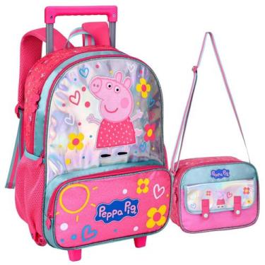 Imagem de Kit Mochila De Rodinha Escolar Media 14L e Lancheira Termica Infantil 