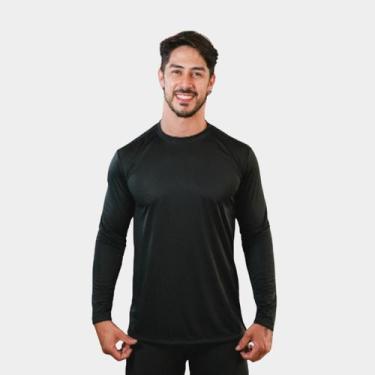 Imagem de Camisa Masculina Manga Longa Proteção Uv Respirável Gola Crew - TR4, G