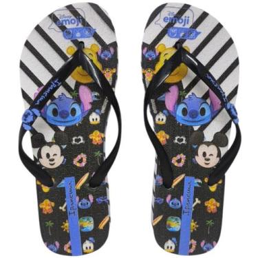 Imagem de Chinelo Infantil Menina Joy Conforto Stitch Ipanema Kids, Branco, Pret