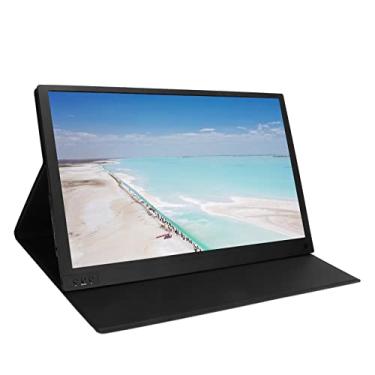 Imagem de Monitor portátil 15,6 ", monitor de computador com tela sensível ao toque usb c com estojo protetor, ips ângulo de visão completo segundo monitor suporte vários dispositivos de marca