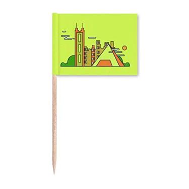 Imagem de Polis Cucoloris China contorno palito bandeiras marcadoras decoração de festa